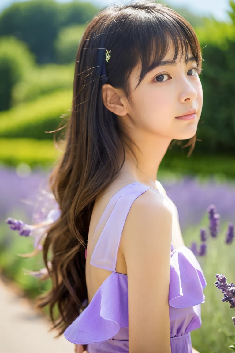 (RAW Photos、Highest quality、masterpiece、Realistic photo:1.3)、(Realistic:1.4)、Dramatic lighting、Pastel Color Palette、Super detailed、high resolution、(Detailed Background、The background is blurry、Depth of written boundary:1.6)、Pretty girl、Slender body、smile、Straight Hair、Long Hair、bangs、(Ballet poses、Dynamic pose)、Dynamic Angle、(Hydrangea Dress、Hydrangea Dress、sexy:1.5)、Hydrangea in the foreground、hydrangea in the background、Super Close-up、