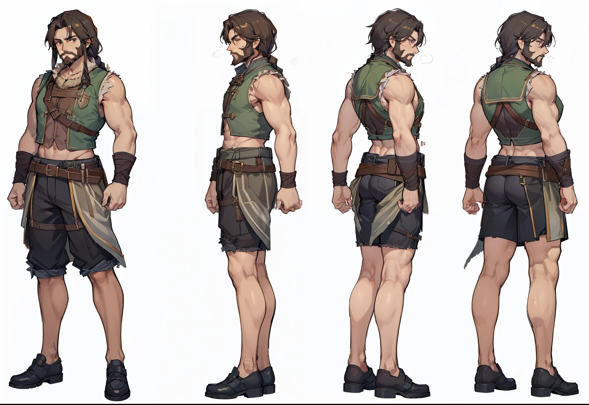 Dwarf Reference Image A close up of a person standing with a sword in his hand - SeaArt AI