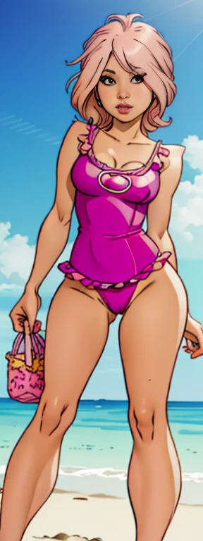 pink hair, anal cute swimsuit women, show pussy