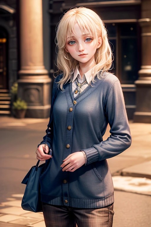 Luna Lovegood, luna, Evanna Lynch, Beautiful woman, (30-years-old, mature face:1.4), realistic