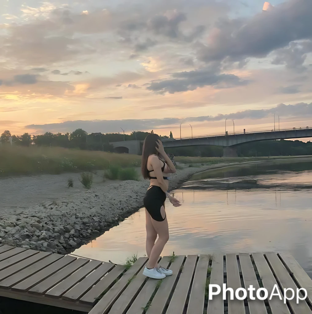 Black bikini and nice body