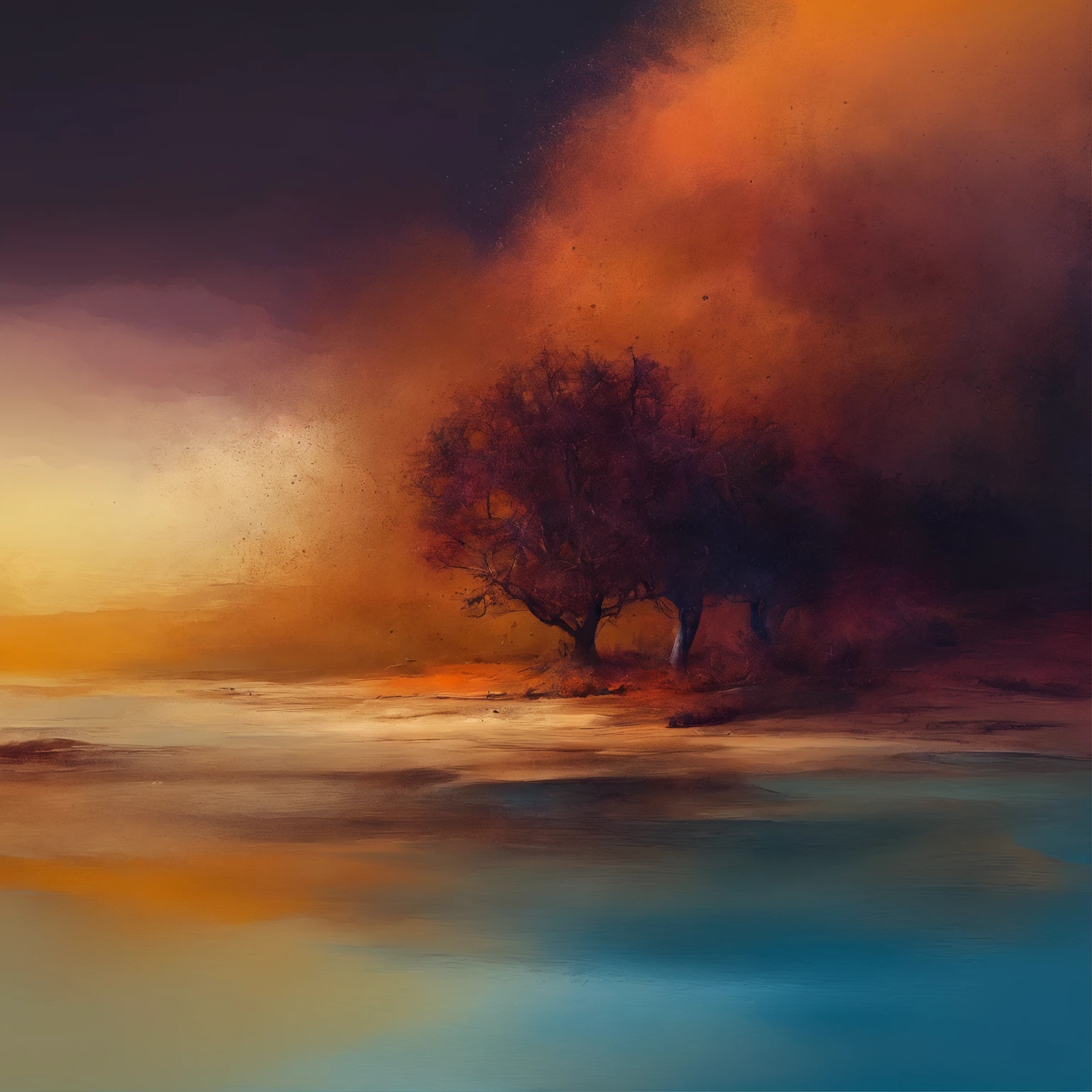 Plage solitaire avec fond marin calme, A shadow in the shape of a walker, starry night, Thick fog on the ground, Blue light on the horizon, Moteur Unreal 5, cutscene, Low-angle photography, Flou de mouvement, Profondeur de champ, dust, Pavers and dirt. Splash art, drip paint. Perfect color gradient. Influenced by Karel Appel and Jeremy Mann, Full of dramatic and menacing scenes, Hiperdetallado, beau, Incredible details, intricate high detail, Editorial photography, Prise de vue avec un objectif de 50 mm, Profondeur de champ, Tilt Blur, Shutter Speed 1/1000, f/22. Cartes lumineuses, super lumineux/ ((9 castaways, survivants, on an island, construction d'une cabane, d'un abris))