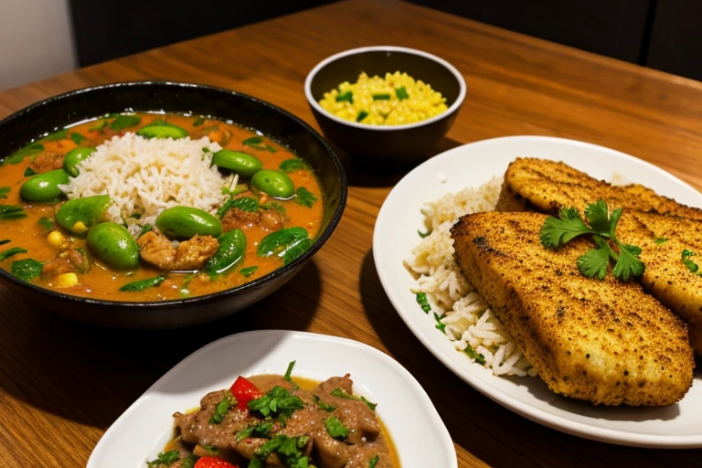 simple brazilian food with copy space