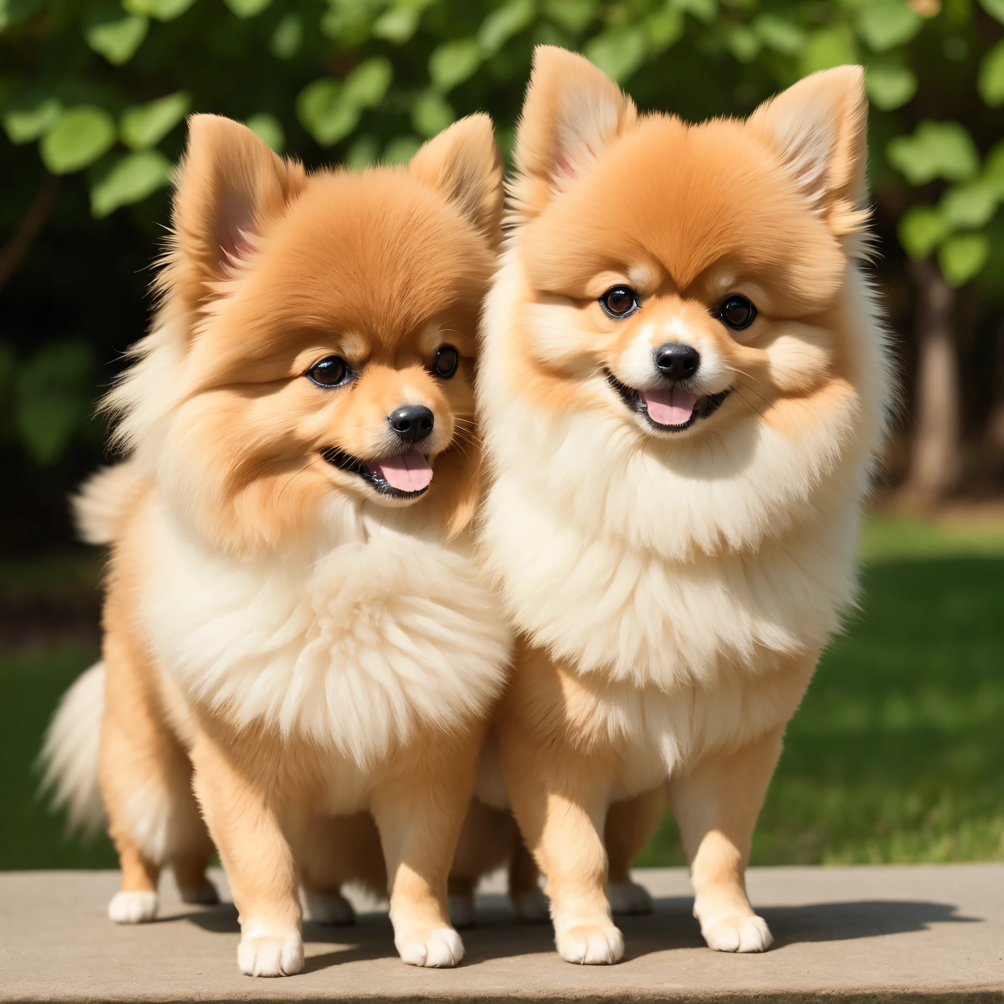 (1) Pomeranian, head and facial only, looking at camera, smiling, realistic, 8k