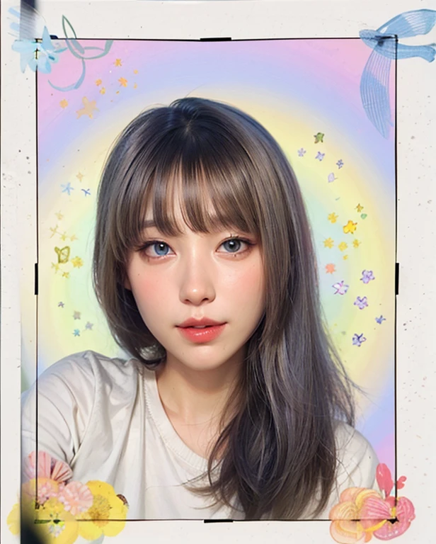 beautiful eyes, blue eyes, beautiful ullzang face, perfect face, ombre blonde hair, smile, in the salon, blunt bangs