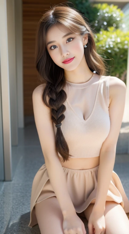 (((32K,very high res, high detailing, highly accurate,Masterpiece Girl 1))),Raw photo & realistic atmosphere,beautiful dark blue eyes,Detailed mouth,Glossy lips,Detailed eyebrows,Soft white skin that shines with every detail,,Eyes drawn in detail、Very beautiful eyes with azure eyes,Detailed lips、Very beautiful face,Very well-formed face、Lifelike face,shiny beautiful lips,Beautiful eyebrows,Infinite reality,Best design,(Insanely cute Japanese 18 year old girl,Healthy style,Beautiful breasts with big breasts,Very cute beautiful girl,Little Girl:1.5),最高のnatural make up,Japanese ido,Moist eyes,Dark beautiful eyes,Beautiful butt,beauty legs,,camel's foot,,Skinny Fingers,Detailed beautiful legs:1.3),超A high resolution、,Natural and realistic face,Back lighting,Pure eyes are too cute,(((photorealisim))),Reality Live Action,( Piercing,Glossy nail art:1.6),(Colorful cheergirl costume with high detail design,Cheerful Cheergirl,17-year-old loli girl,light brown hair,Braided half-up,独奏,natural make up:1.7),(Beautiful cheerful girl full body costume display,Photograph the whole body,Shooting from medium distances:1.8)