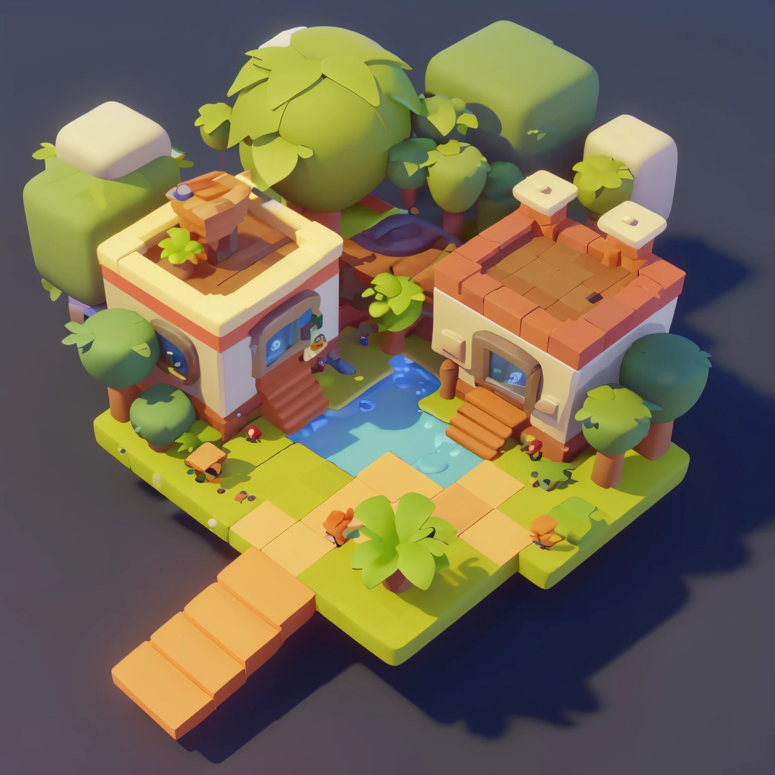 game architectural design, caricaturas,casa da planta，Plants match the building，estilo de jogo casual, Botanical architecture,  。.。.。.。...3d, Liquidificador，clivagem em close-up，tmasterpiece，super detalhamento，melhor qualidade