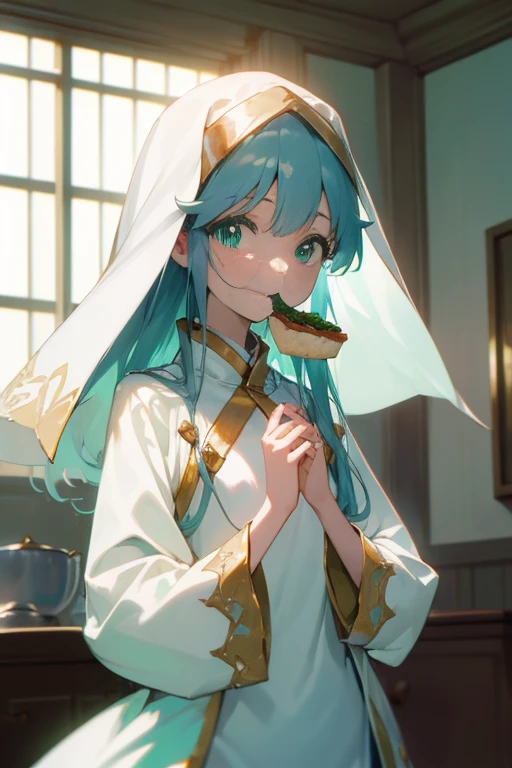 index, index, (Green eyes:1.5), Blue hair, Long hair, (flat chest:1.2),Upper body, fullllbody,Romper,white furisode,a miniskirt,Zouri,Girl eating food,at a table,inside the house,the sun starts to rise,初日の出
Romper (masutepiece:1.2), Best Quality, High resolution, Unity 8k壁纸, (Illustration:0.8), (Beautiful detailed eyes:1.6), extra detailed face, Perfect Lighting, extremely details CG, (Perfect hands, Perfect Anatomy),