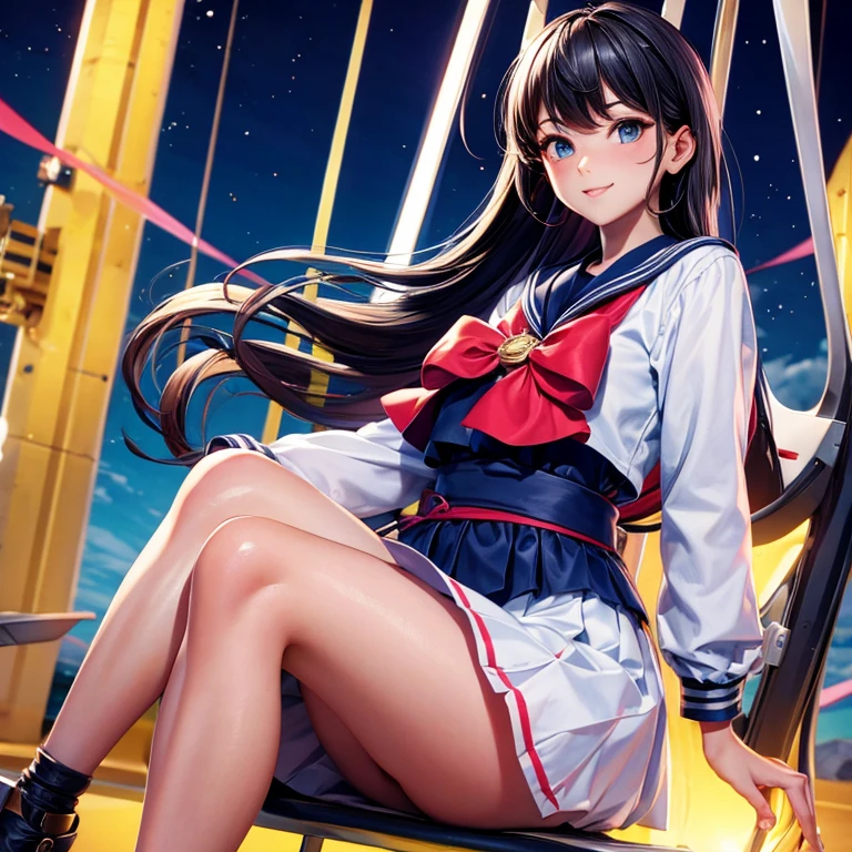 a beauty girl,a sailor suit