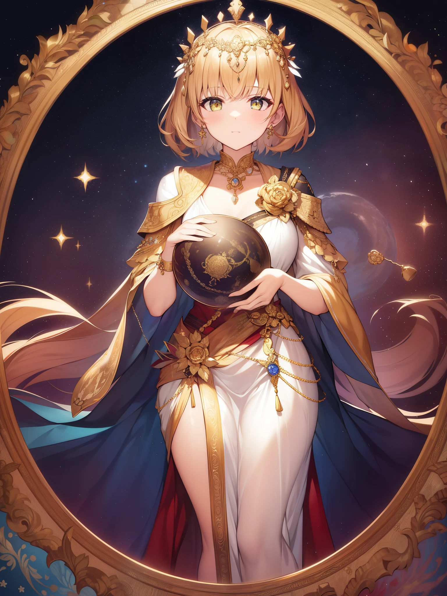 Realistic, (Masterpiece, Top Quality, Best Quality, Official Art, Beautiful and Aesthetic: 1.2), Very Detailed, Fractal Art, Colorful, Most Detailed, Leo, (Abstract Background: 1.5) (1girl: 1.3), (Cat class), yellow hair, bright eyes, earnest, combed back, short hair, , milky way, huge magical gold Leo astrolabe,dream,fantasy, gold trim,beautiful detailed sky,Style and Decoration for Leo, leo goddess,(nsfw:0.8)
delicate refective and high glass guardrail board