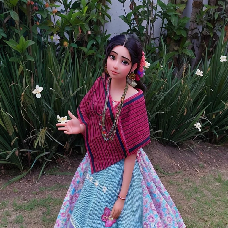Mujer arafed con un vestido colorido sentada en la hierba, mexicano folklore, folkloric, alanis guillen, Traje tradicional, beautiful mexicano woman, Vestimenta tradicional, Belleza tradicional, Ella es mexicanao, mexicano, Ropa tradicional, lorena avarez, authentic costume, wearing pink floral chiton, Vestimenta tradicional, wearing authentic attire, por Izzy Medrano