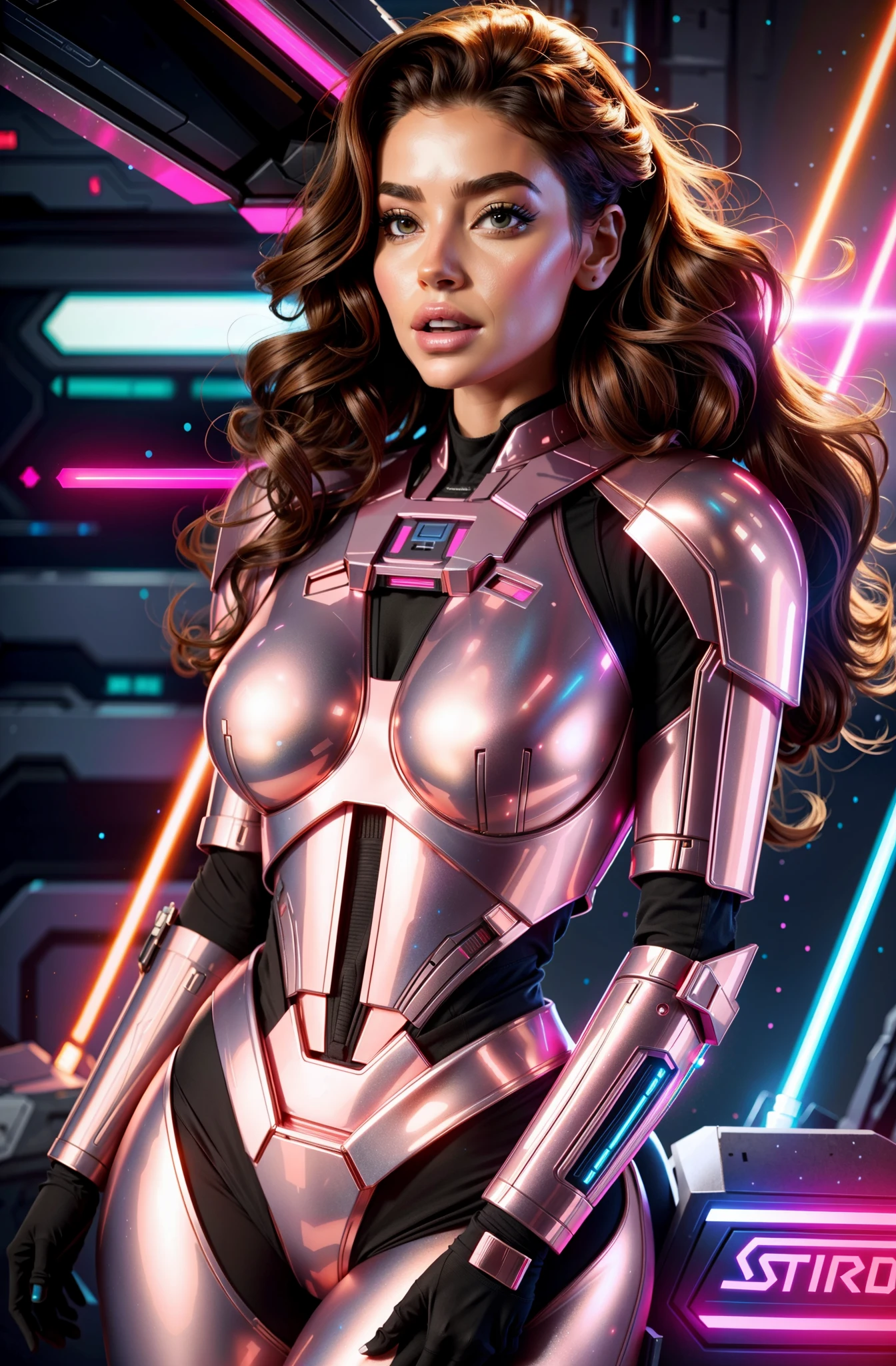a picture of mech nurse in a futuristic hospital, exquisite beautiful nurse,  dynamic hair style, ((full body shot: 1.5)), ((anatomically correct: 1.5)), (ultra detailed face: 1.2), best detailed face, wearing white nurse robes, white pants, white high heels, delicate mechanical parts, she holds a syringe, cyberpunk hospital background, vibrant, Hyperrealism style, vibrant, Ultra-high resolution, High Contrast, (masterpiece:1.5), highest quality, Best aesthetics), best details, best quality, highres, ultra wide angle, 16k, [ultra detailed], masterpiece, best quality, (extremely detailed) RAW, mecha