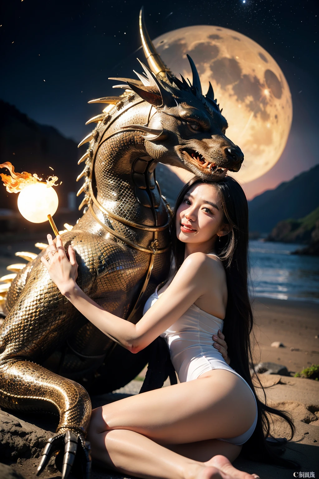 Dragon of 2023。chinesedragon。Strong fangour pawurly build。hm,腾云驾雾。Dual series dragon ball。,Spit fire in the mouth。Gold and silver flakes。Sun and moon shine。chinesedragon。