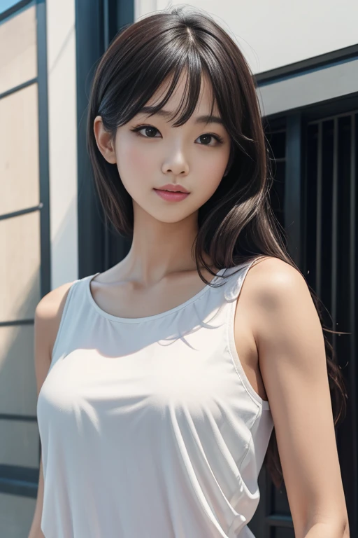 realistic, best quality, hyoon, (upper body:1.4),