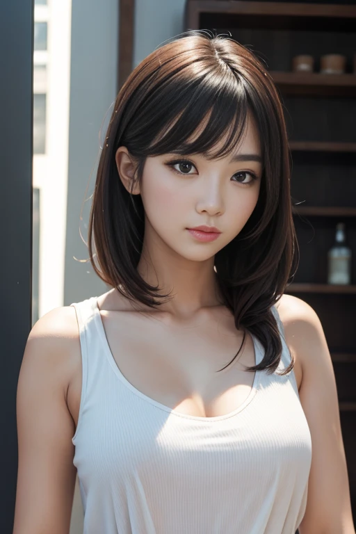 realistic, best quality, hyoon, (upper body:1.4),