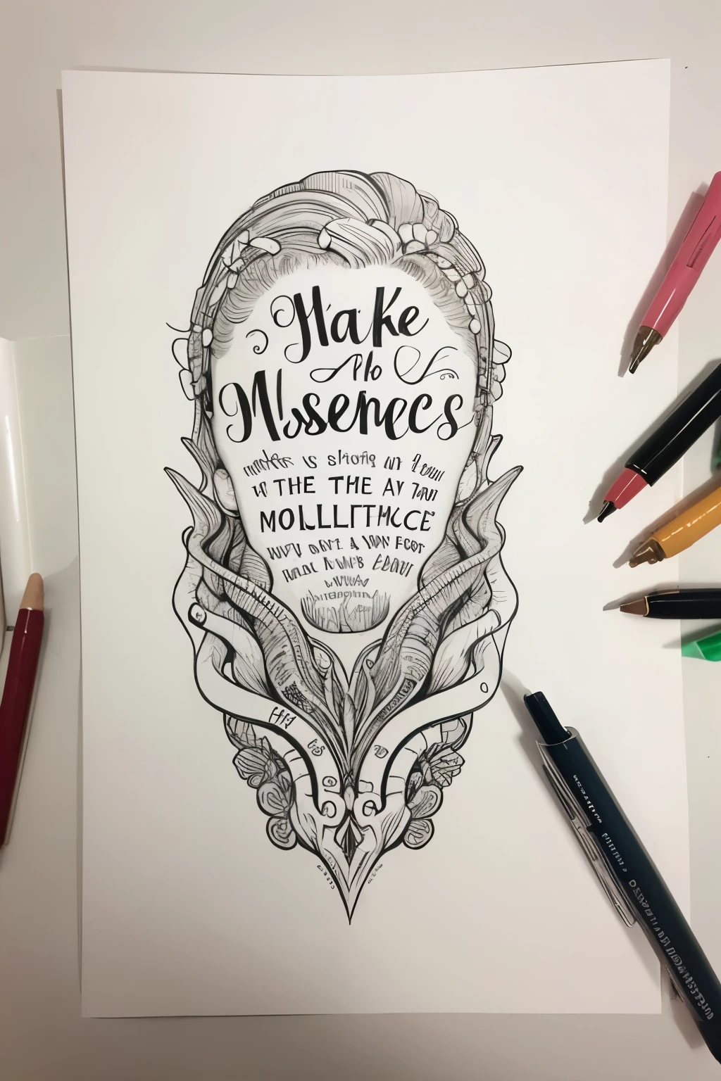 Make a lettering with the phrase "have the courage to make mistakes with a Doodle and a letter format that does justice to the phrase. The design must only contain the lettering, colorido e com detalhes, como se fosse um lettering digital