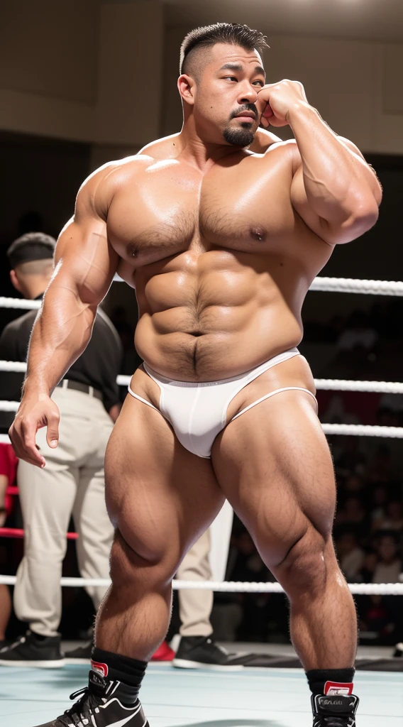 of a guy,male people,Muscle wrestler,musculous,Stout wrestler,jpn,uncles,45岁Middle age男子,short detailed hair,Wrestling boots,athletic sneakers,Show off your toned body,Panorama characters,white colors,,aged 40,short mustache,Middle age,Tattoos are,Fingerless gloves,Wheat-colored skin,oilly skin,Dark skin,Show off your chest muscles,Sumo wrestler,body builder,short mustache,Wide sideburns,Pronounced abs,ssmile,chocolate complexion,Pure background,Plain white background