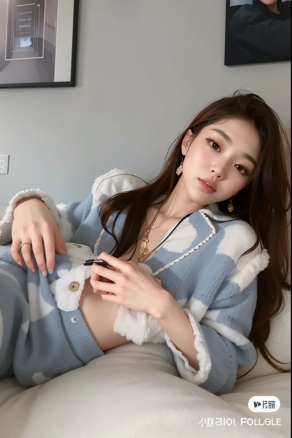 there is a woman laying on a bed with a blanket, Retrato de Jossi de Blackpink, Artista coreano, Heonhwa Choe, Jinyoung Canela, gorgeous young Mulher coreana, TaeJune Kim, Sakimichan,  coreana, inspirado em Yanjun Cheng, Dom Yunjoo, reclinado na cama, Mulher coreana, beautiful south Mulher coreana, beautiful young Mulher coreana