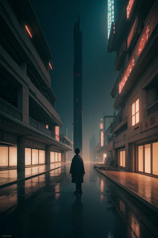 deconstruction of self, hyperrealistic surrealism, dreamscape,   award winning masterpiece with incredible details, zhang kechun, a surreal vaporwave ,  liminal space, highly detailed, Extremely detailed futuristic, Cleveland Ohio, cinematic ,rim lighting ,octane render, wvebg1