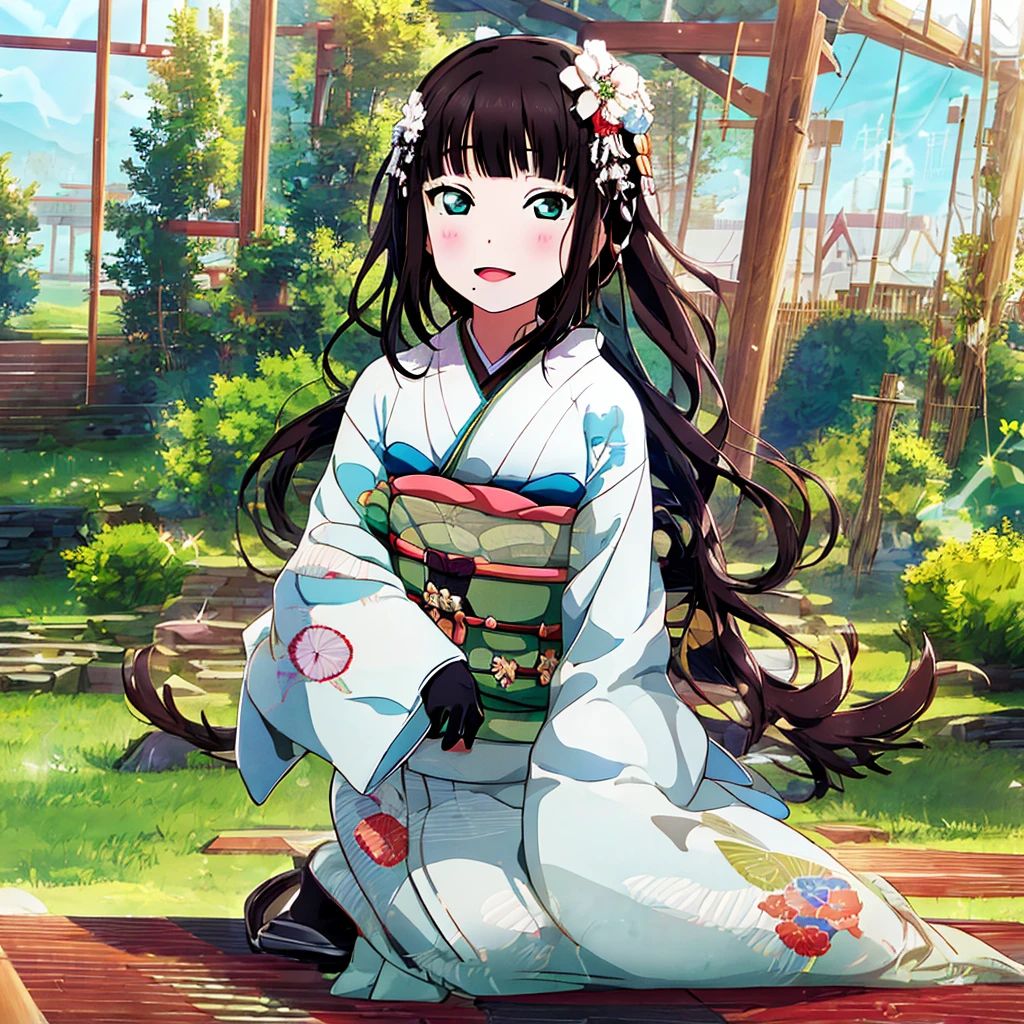{Best Quality}, {very aesthetic}, {Ultra-detailed}, {Best Illustration}, a girl, japanese kimono