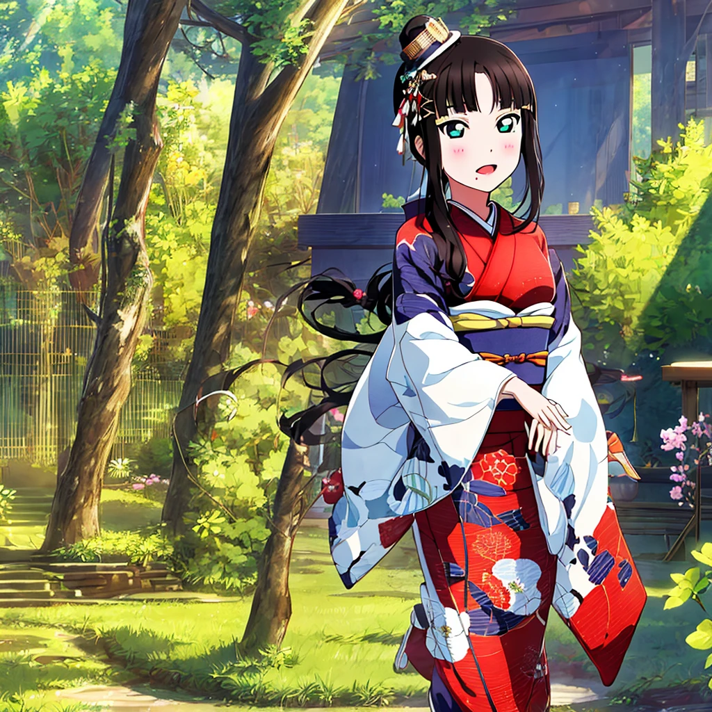 {Best Quality}, {very aesthetic}, {Ultra-detailed}, {Best Illustration}, a girl, japanese kimono