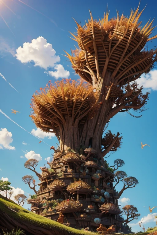 one sunny day Groot anthill with fire ants and dragon