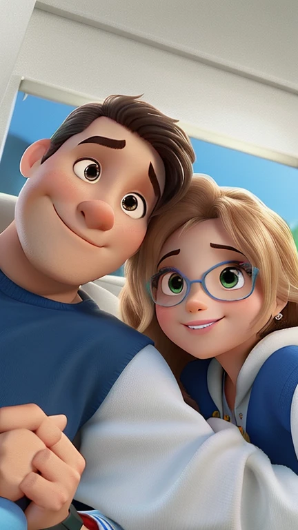 casal no estilo disney pixar, alta qualidade, melhor qualidade