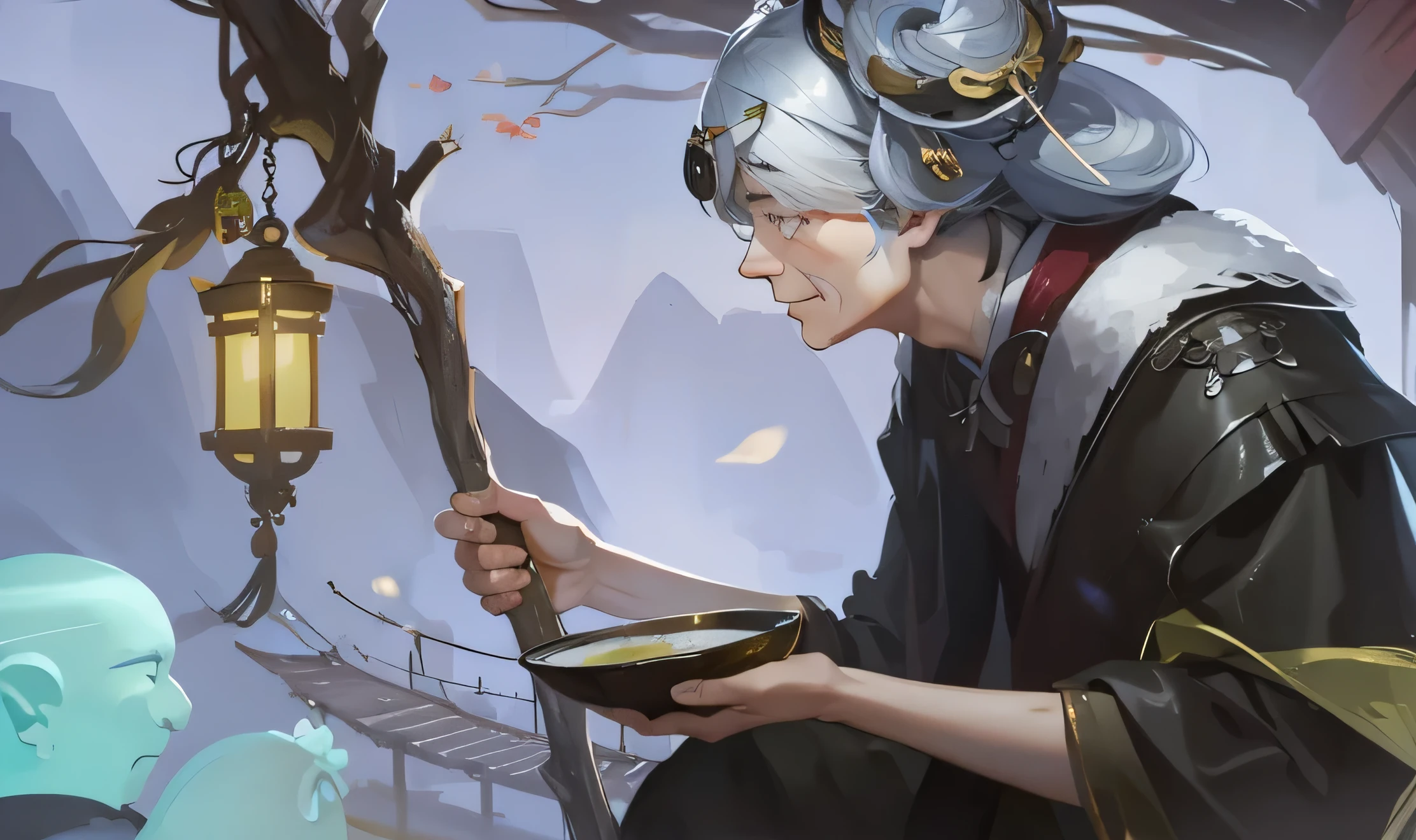 Meng Po,a old man。
