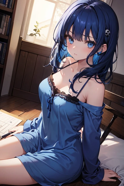 masterpiece, best quality, (anime screencap:1),(illustration), cute,(simple:1), (anime:1.2),solo sharp focus, 1girl, cleavage,looking at viewer, japan,bed, doyagao, open mouth,blue hair,(nude:1.3), side ponytail,see-through,(nsfw:1), (large breasts:1.1), (spread legs, legs up:1),(hold own thighs:1), (lying:1.2),pussy juice, vibrator to pussy,masturbation, vibrator