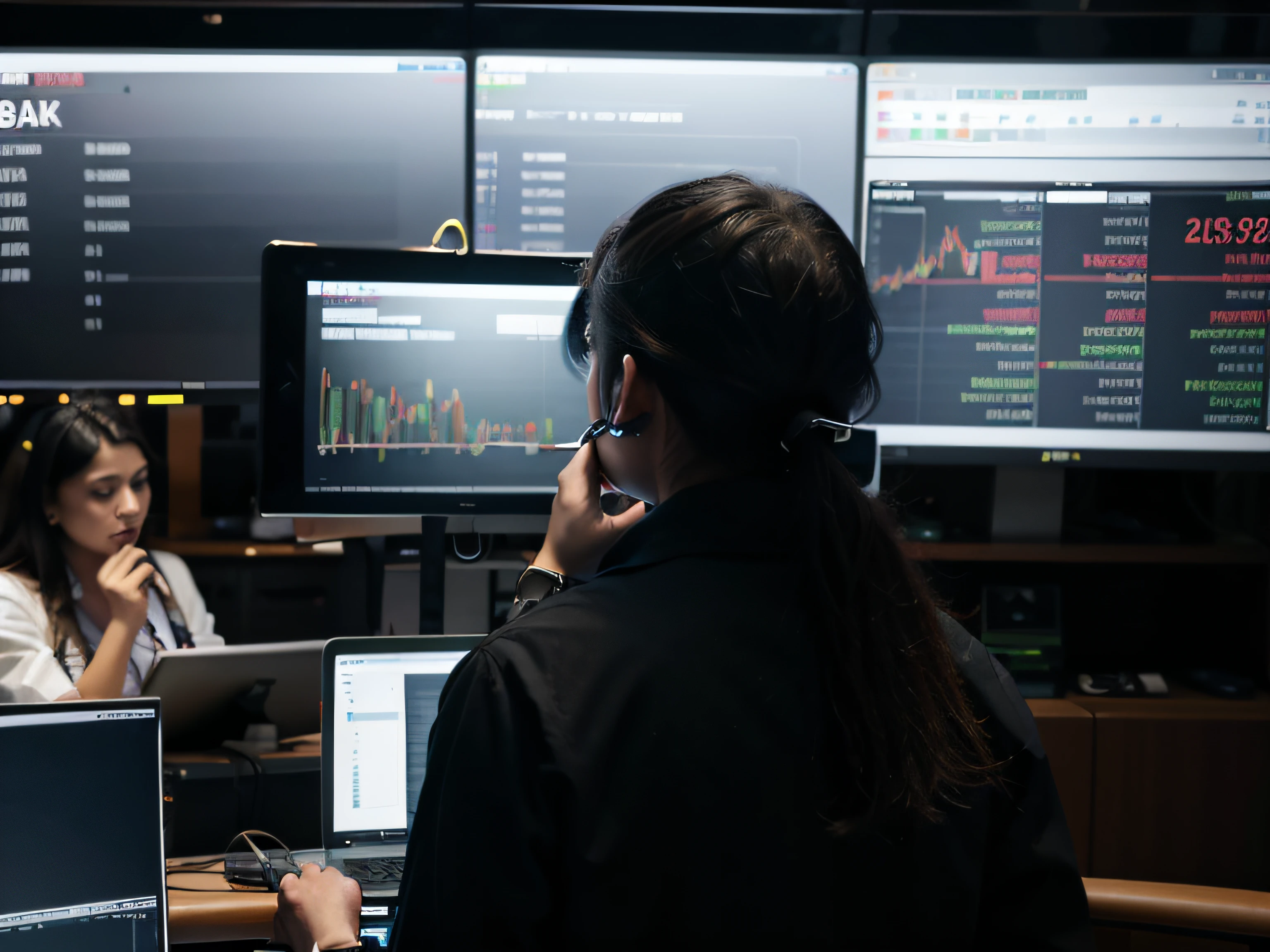 Stock market or forex trading chart