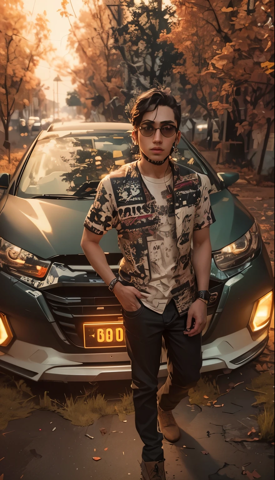 Change background cyberpunk handsome boy, realistic face, 4k ultra realistic