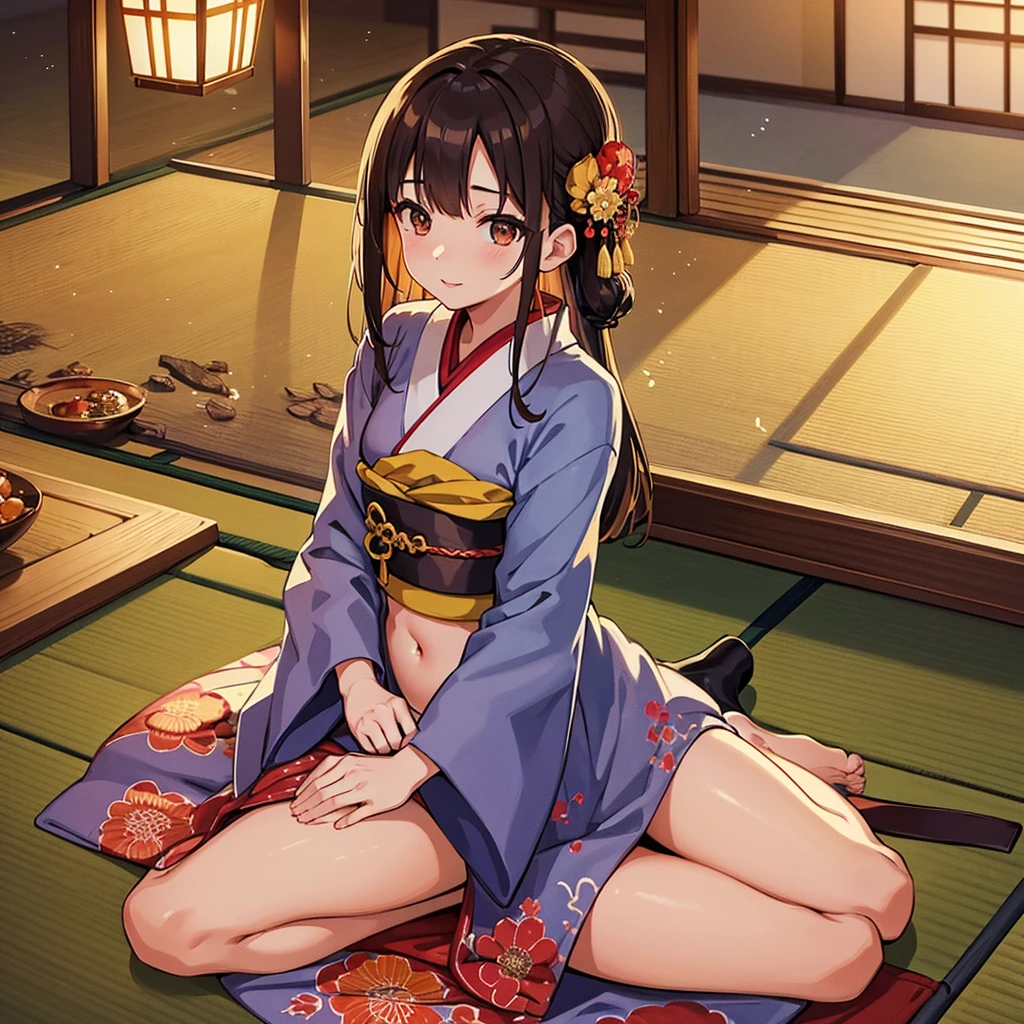 best quality, very aesthetic, Super detailed, best illustration, kimono, nsfw, pussy focus, 1girl, おっぱい, aroused, sex, black_hair