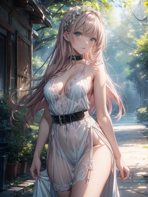 (Masterpiece, BestQuality:1.3), (ultra detailed:1.2), (hyperrealistic:1.3), (RAW photo:1.2), High detail RAW color photo, professional photograph, (Photorealistic:1.4), (realistic:1.4), (Pink Hair:1.5), professional lighting, perfect anatomy, (Big Breasts:1.2), (blush, detailed face), (cheerful Smile:1.5), Trending Hair&Trending Hairカラーをランダムに, earrings, necklace, bracelet, sexly, erotic sexly, Random sexy gravure poses, (A beautiful woman in a black see-through dress、Smiling seductively on the balcony with the night view in the background。With long hair、Exposing one shoulder、A sexy pose with her hand pulling down her dress and winking provocatively.。: 1.3)