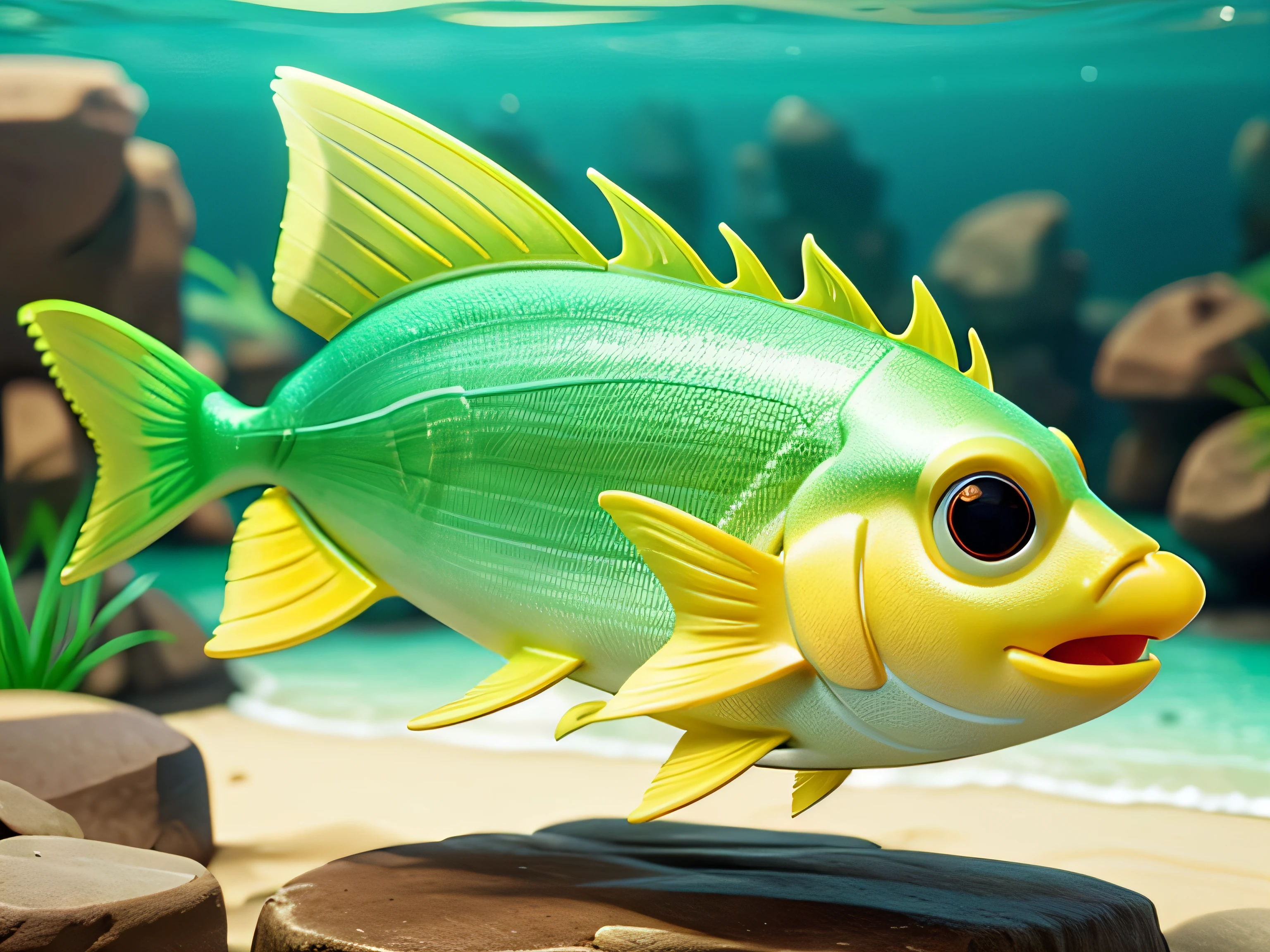 peixe bonito perto de recifes de corais