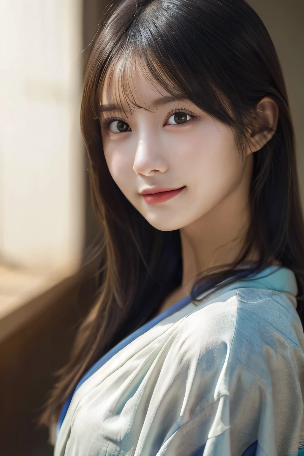 (Kimono)、、(top-quality,masterpiece:1.3,超A high resolution,),(ultra-detailliert,Caustics),(Photorealsitic:1.4,RAW shooting,)Ultra-realistic capture,A highly detailed,High resolution 16K human skin close-up、 Skin texture is natural、、The skin looks healthy with an even tone、 Use natural light and color,Two Women,japanes,,kawaii,A dark-haired,Middle hair,,smil,,(depth of fields、chromatic abberation、、Wide range of lighting、Natural Shading、)、