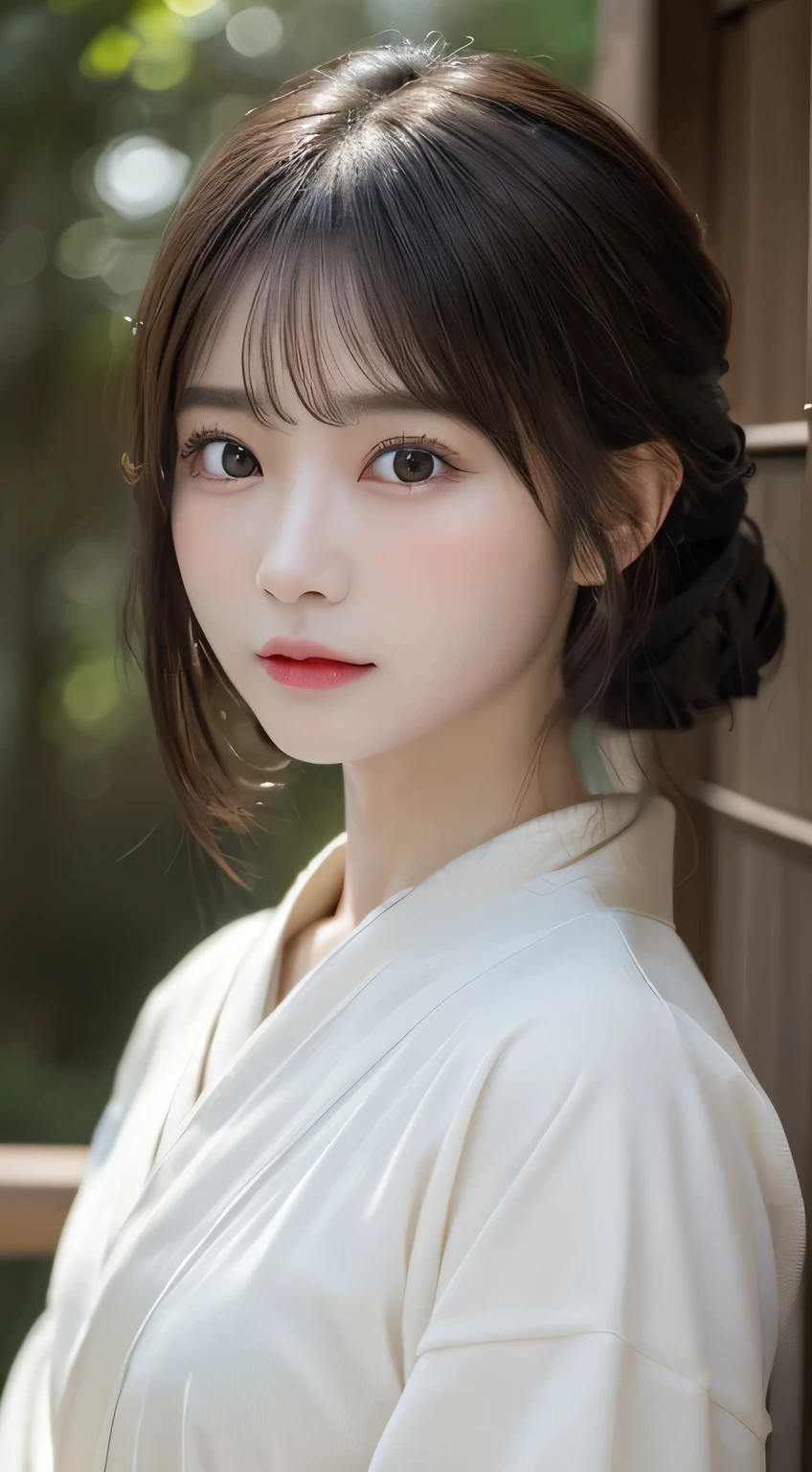 (Kimono)、(23years old)、(top-quality,masterpiece:1.3,超A high resolution,),(ultra-detailliert,Caustics),(Photorealsitic:1.4,RAW shooting,)Ultra-realistic capture,A highly detailed,high-definition16Kfor human skin、 Skin texture is natural、、The skin looks healthy with an even tone、 Use natural light and color、(One Woman)、japanes,,kawaii,A dark-haired,Middle hair,(depth of fields、chromatic abberation、、Wide range of lighting、Natural Shading、)、