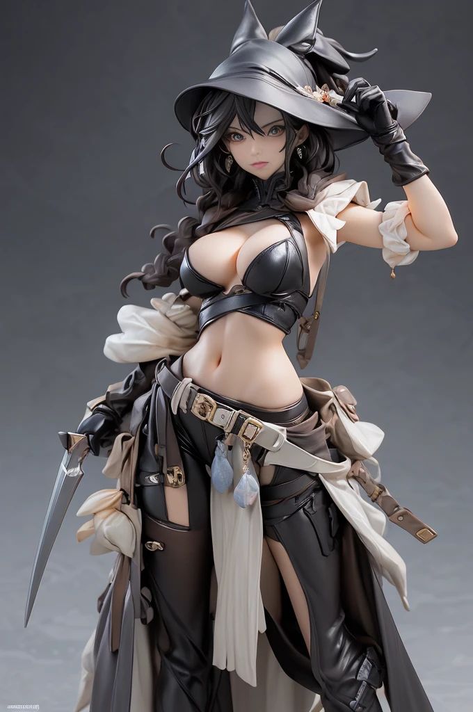 [Female statue(plastic model)(Garage Kit)]（fullnude）[see-through vinyl cocktail dress ], [cleavage of the breast][Nipple protrusion]Cyberpunk, embarrassing cute face, （huge tit）Fine details, [pvc revoltech]、[Real Figures],Majestic Pose, by senior character artist, ( highly detailed figure ), Full body shot, blue braided ponytail、[Trapped inside an acrylic box]、[motor show background]、there are many spectators、spot light、depth of fields、[dynamic view]stage area、hobby shop、