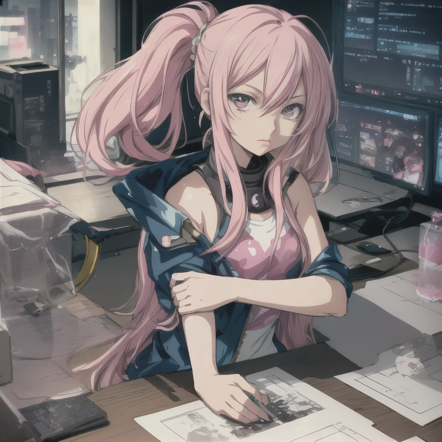 best quality,ultra-detailed,realistic,portrait of a girl studying in her room,books,desk,laptop,notes,study materials,concentration,sunlight streaming through the window,calm and quiet atmosphere,soft lighting,peaceful ambiance,bookshelves filled with books,comfortable chair,organized and tidy space,serene mood,thoughtful expression of the girl,bright colors,detailed textures,Wi-Fi connected,quiet background music,comfortable temperature,cozy and welcoming environment,inspiring and motivating surroundings,productive workspace,relaxing and focused,bookmarks,bright and airy room,disciplined and dedicated student,open windows,inspiring quotes on the walls,plants and greenery,dedicated study area,educational posters and charts,elaborate wall decorations,stuffed animals on the shelf,beautiful curtains,creative and inspiring vibe,calming aroma,encouraging wallpaper,starry night sky poster,positive affirmations,comfortable rug,artificial intelligence assistance,artistic paintings,inspirational artwork.