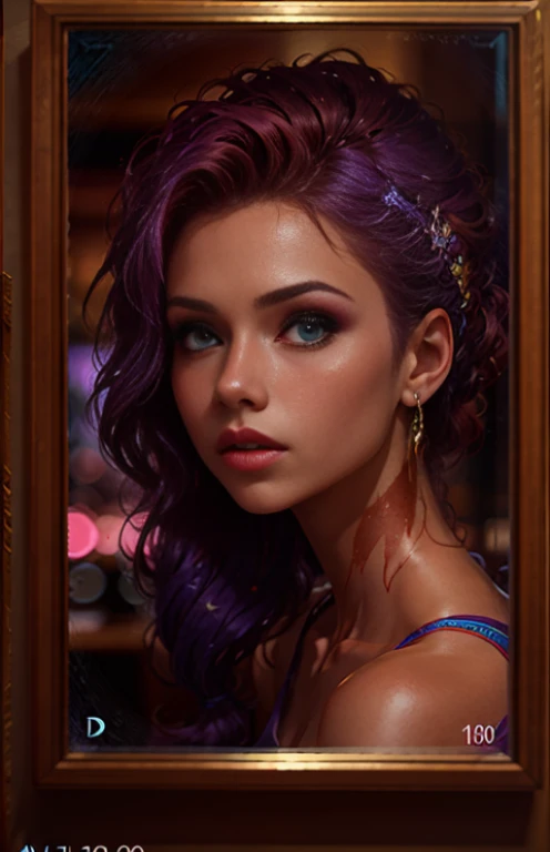Style-Glass, award winning photo, masterpiece, highest quality, solo focus, woman, (red skin:1.3), purple hair(1.3), purple makeup(1.1)breaking through a mirror, by lee jeffries nikon d850 film stock photograph 4 kodak portra 400 camera f1.6 lens rich colors hyper realistic lifelike texture dramatic lighting unrealengine trending on artstation cinestill 800, sfw:1.2