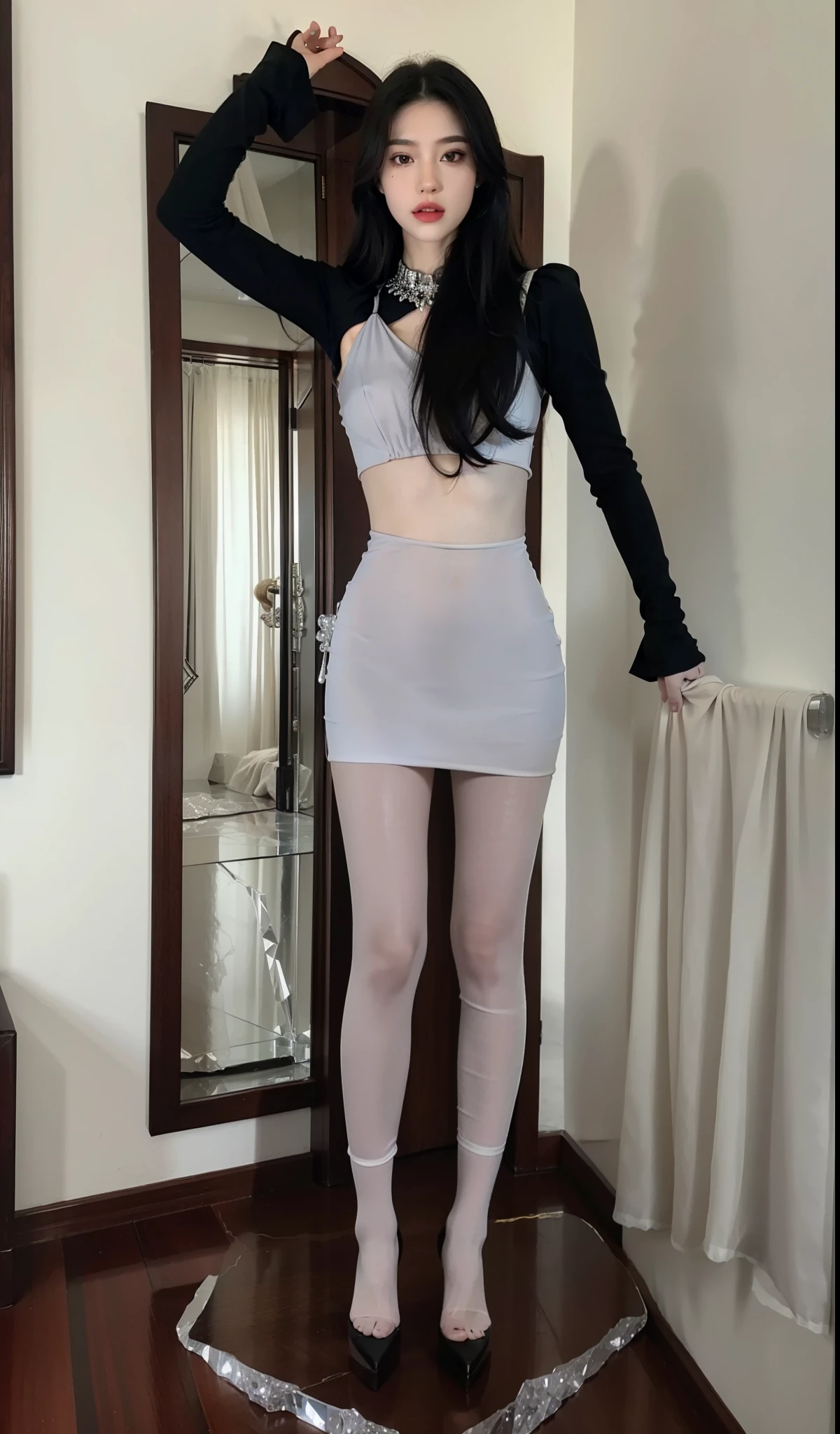 Imperial sister,詳細な目,Detailed facial expressions,Ripe body,Tall figure,the number,legs long,4K,k hd,fleshy feeling,White translucent lace,Fair and plump figure,Nice face,Cherry small mouth,beautiful and delicious(3D royal sister),Exquisite dresses,Wear crystal ruby red high heels,Silver cuirass,Gorgeous crystal gemstone dress,Gems and Jewelry,Bejeweled Crown,