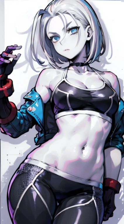 （8K， 4K， best qualtiy， A high resolution， 超A high resolution：1.1）， （tmasterpiece， realisticlying， photo-realistic：1.1）， cammy whireet Fighter 61 girl， the face， closeup cleavage， double taillond hairbl， 黑The eye， Redlip， （looking at viewert：2）， Medium hair， long eyelasher， shadowing， petty face， largeeyeposed bare shoulders， hight contrast，Large breasts