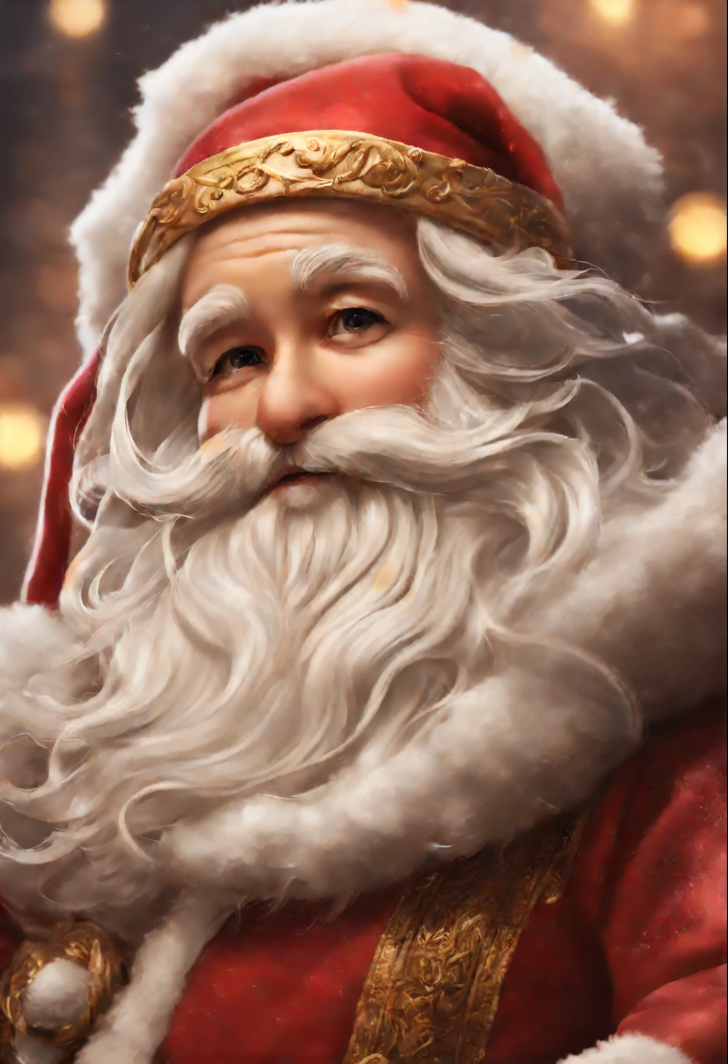 ((topquality)), ((tmasterpiece)), ( extreme details, Extreme detailing, official arts, Beautifully Aesthetic:1.2), Depth of field, composition, (full bodyesbian, chibi), Милый маленький Santa Claus в бикини, angry, bokeh dof, bloom, Realistic background, (full bodyesbian:1.5), a painting, 电影灯光, realisitic, Material: PVC Cu73Cre4ture, Shukak, Santa Claus, Santa Claus, Santa Claus, A white, golds, Sand Fur, 4 feet, Crescent Moon Gold, Crescent Moon Background, Smoke, cloth, breathless, Smoke, Release the Magic Barrier from Your Hands