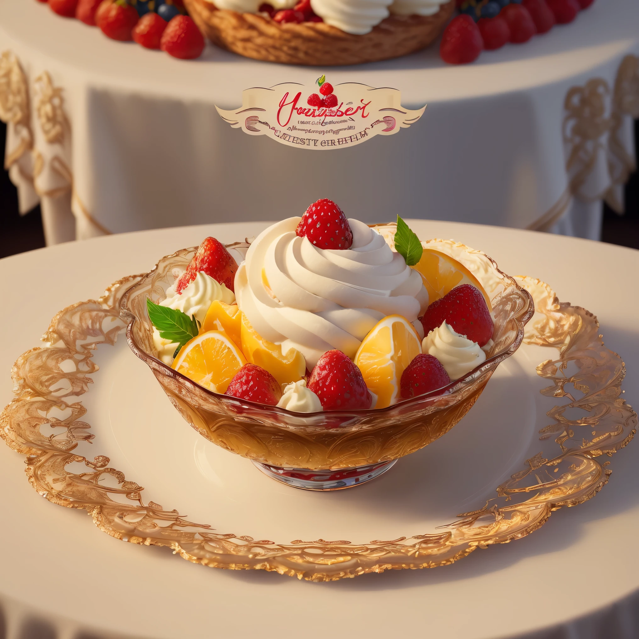 (Masterpiece:1.3), (best_quality:1.3), (ultra_detailed:1.3), 8K, extremely_clear, Realism, photo of a delicious ice cream with 1fruit, lechy, graoe and strawbery cheese, (luxury dinner background), hdr, (intricate details, hyper-detailed:1.15),