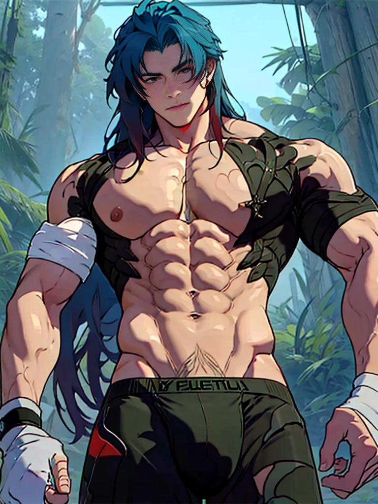 {{{masterpiece}, }}, {extremely detailed CG unity 8k wallpaper}, Amazing, finely detail, solo, masuter piece、fish eye, wide lens, well built、muscular、young boy、male people、long-haired、cool face、sleep、fullnude、Wild、Hot、Big Bulge、nudde、FULL BODYSHOT、open leg