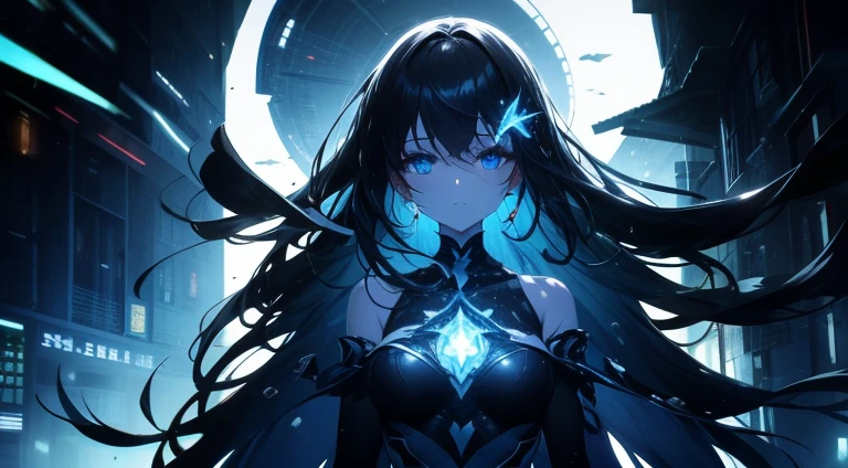 Walking alone on the beach、Ultramarine Sky、Woman with long black hair、Simple ultramarine dress、Slim type、small tits、(Extremely delicate and beautiful: 1.2)、Depression、An expression that hides sadness、Sea of Japan scenery、(​masterpiece, best qualtiy, 超A high resolution), 1girl in, pale skin, ((blue Eyes)), blazing_Eyes, neon Eyes, (ultra detailed Eyes, beautiful and detailed face, detailed Eyes), ((Centered)), Smile, ((Wide Shot)), face to the viewer, Eye level, (blurry Background, bright snowy Background, Winters), flat-chest, Looking at Viewer, ((half closed Eyes)), ((Perfect hands)), (((Head, missiles, lower back, Elbows, In view))), ((hands behind back)), empty Eyes, Beautiful lighting, Outside, Outdoors, Background, defined subject, 25 years old,