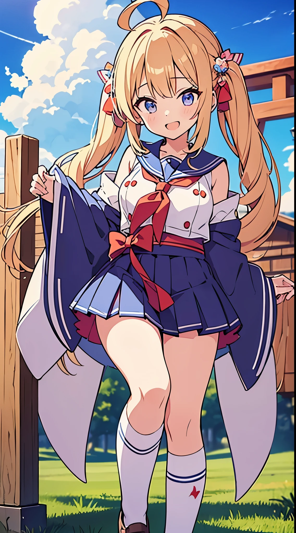 1girl, solo, nsfw,, (wearing nothing: 1.5), large breasts., empty eyes , kagamine rin ,, , flooding, fire, heavy snowfall, frozen, file, crying, sea, cooking, whole body, Cherry tree、blue sky, church,, classroom, garden, blonde hair, blue eyes, hair band、,、long hair, , nipple , wet