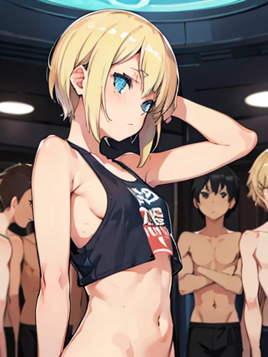 score_9, score_8_up, source_anime, standing, kill la kill, matoi rykou, seras, blonde hair, nude, indoors, night, night sky, nighttime, smirk, ikuchan, balcony, town background, clothed, male wearing shorts, muscular male, medium breasts, boyfriend, couple, sfw, looking at viewer, faceless male, dark skinned male, cuckold pov, ntr, netorare, standing side by side, standing, cuckolding, cuck, 1girl, 1boy, solo focus, ((duo focus)), black haired male, interracial, BLACKED, bbc, raceplay, smug, humiliation, ((faceless male)), ((size difference)), tall male, ((duo)), embrace, embracing, ((dark skinned male))), sling bikini, bulge,  rating:safe, navel, short dress, red sling bikini, side view, tall male, ((size difference)), large male, height difference, male's head out of frame