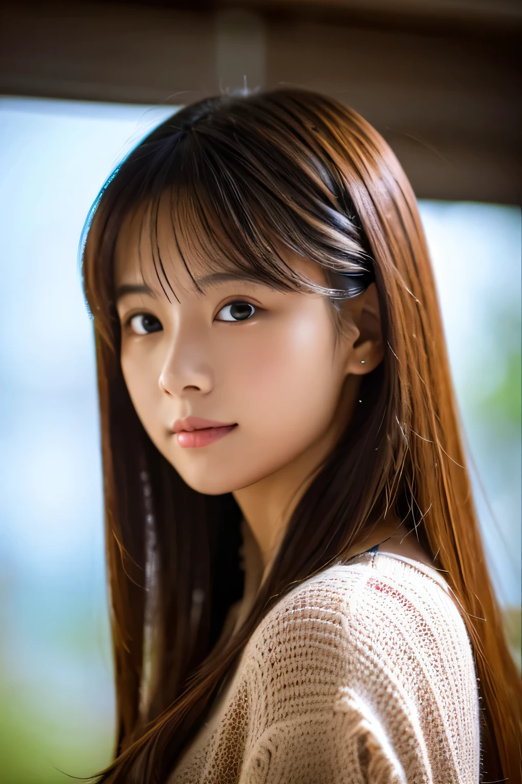 Photorealistic images of solo idols, looks like anime , Radiates charm and beauty. The image iust reflect a real person of the highest quality, Powered by Ultra-HD (16 K) resolution, crisp detail, Vivid colors, Dynamic Range, Soft bokeh, Delicate texture, Realistic realism, Pin Sharp Focus. 、The camera setup is、Nikon D850 and NIKKOR Z 58mm Boobs /0.95 S Noct lens, The setting must be ISO , F/0.95, Shutter speed is 1/60.