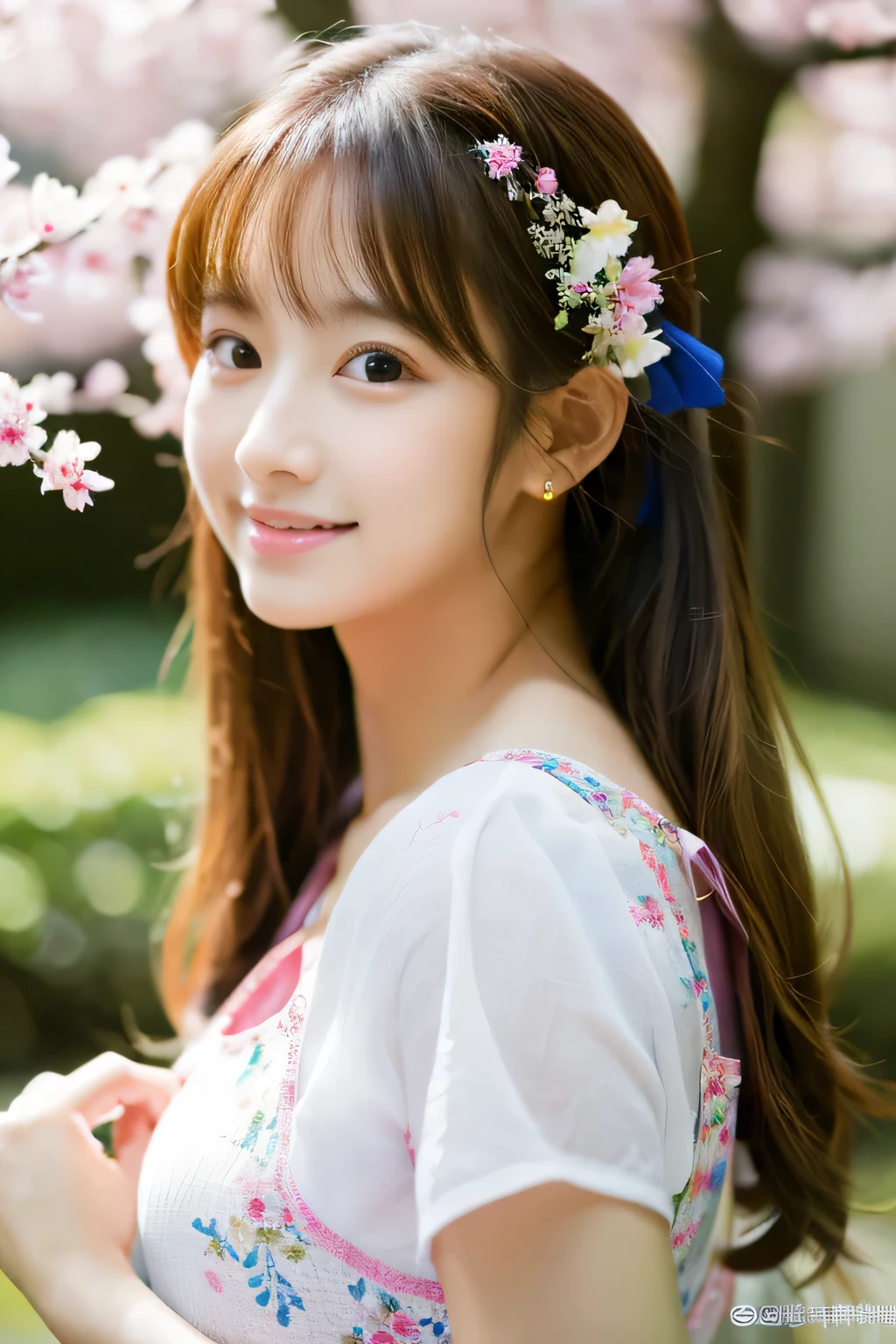 Perfect Beautiful Girl、masterpiece、16K resolution、pure、gravure、high-level image quality、hightquality、Spring brook