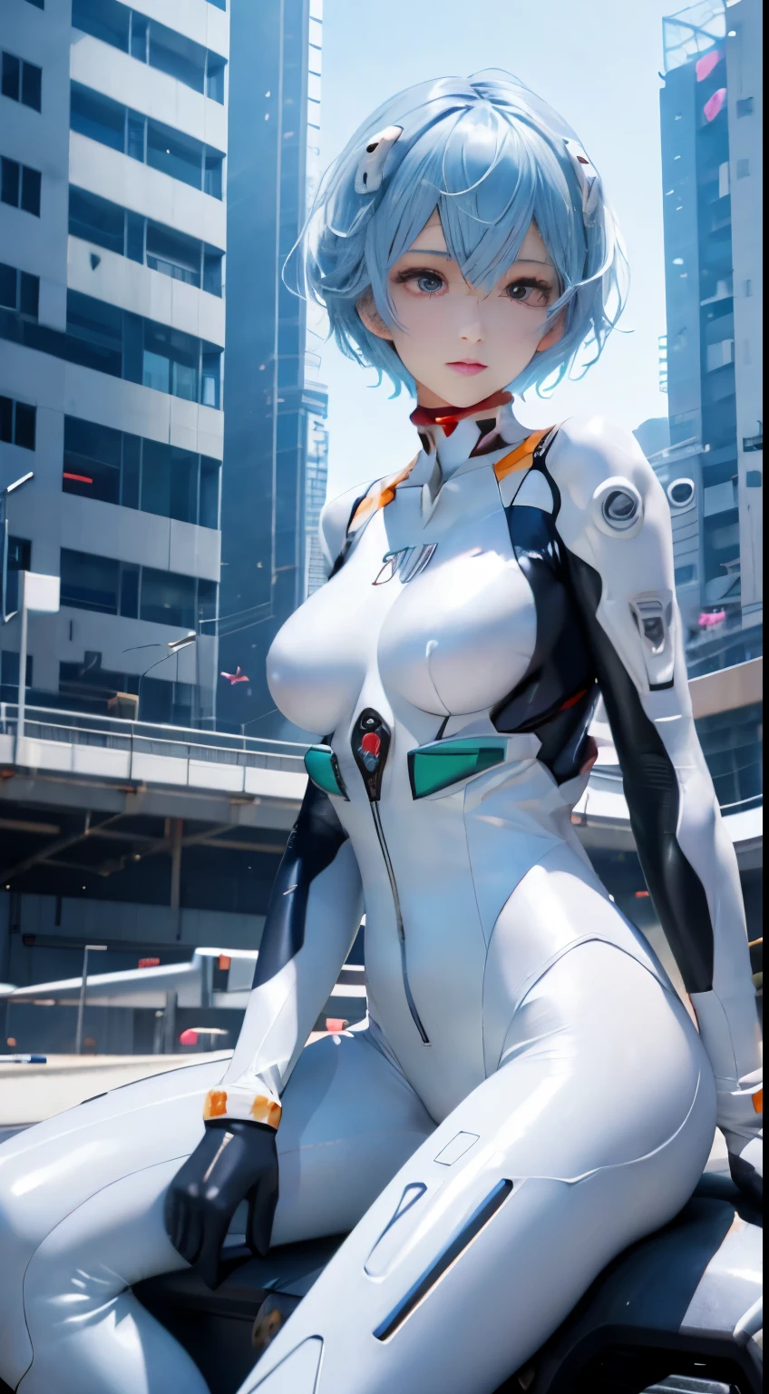 (Realistic, photoRealistic), Ayanami_wang, 1girl in, Blue short hair, white hair ornament, ((White bodysuit, gloves)), Saihar body), Poolside in summer、Sitting on the ground, (Cowboy Shot),(masutepiece, High quality, Best Quality), (Colorful),(Delicate eyes and face), volumatic light, Ray tracing, the Extremely Detailed CG Unity 8K Wallpapers,Solo((flying petal)),,(Cityscape),frontage,(Opening legs)(Realistic, photoRealistic), Ayanami_wang, 1girl in, Blue short hair, white hair ornament, ((White bodysuit, gloves)), Saihar body), Sitting on the ground, (Cowboy Shot),(masutepiece, High quality, Best Quality), (Colorful),(Delicate eyes and face), volumatic light, Ray tracing, the Extremely Detailed CG Unity 8K Wallpapers,Solo((flying petal)),Outdoors, ((Cyberpunk)), Cyber City, ((neon trim)), Night,(Cityscape),frontage,(Opening legs)